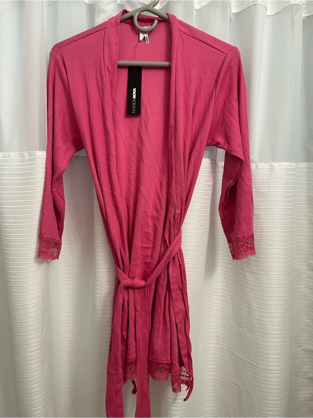 Midnight Moods Ribbed Robe - Hot Pink